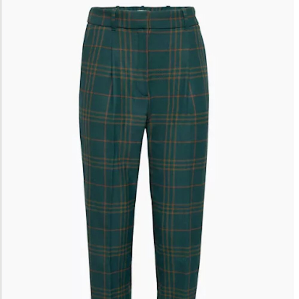 Aritzia Wilfred Dashwood Pant size 10 in Green/Cognac BNWOT